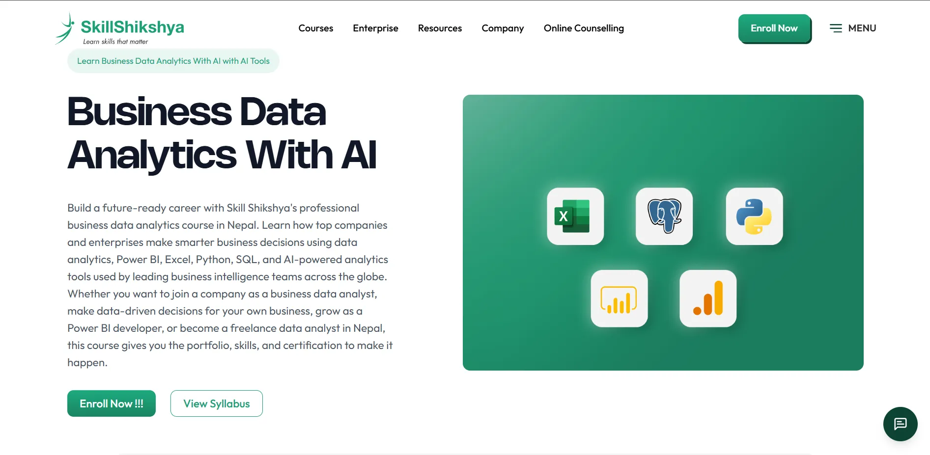 Skill Shikshya Business Data Analytic Course In Nepal