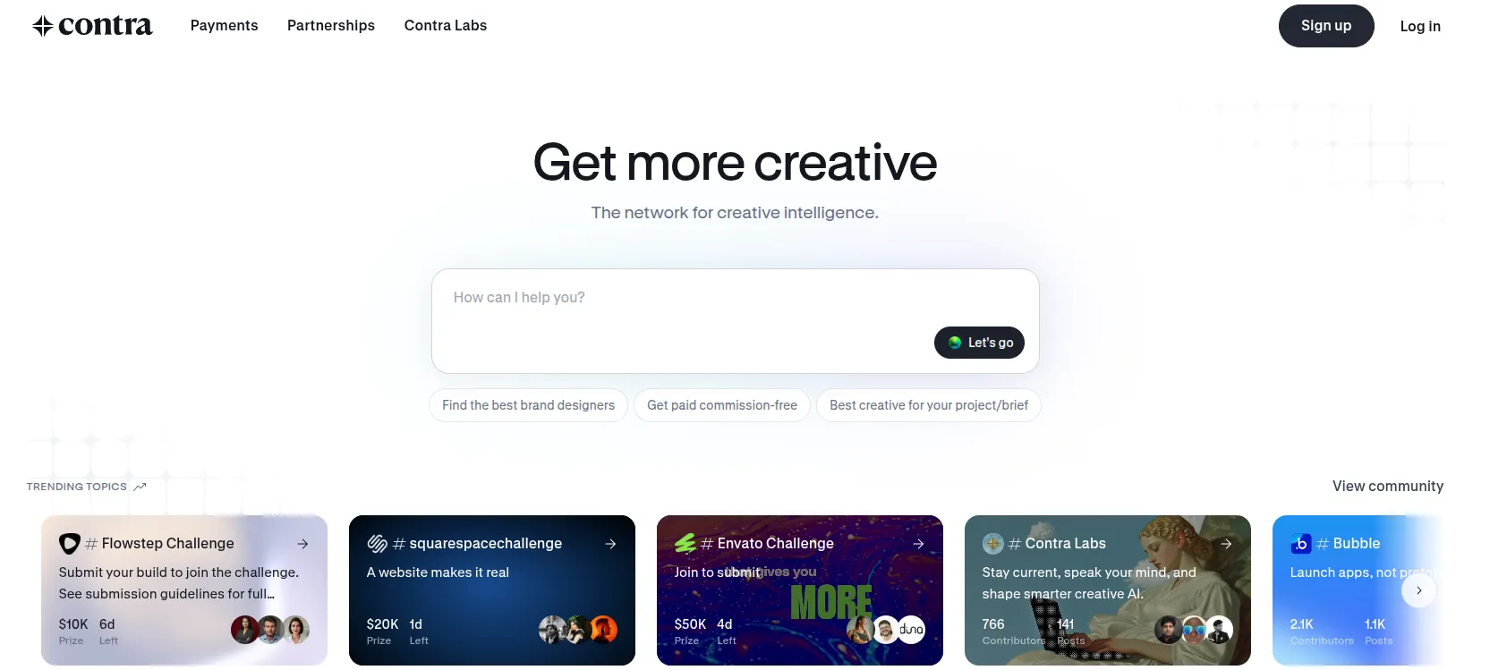 Contra freelance platform for commission-free remote work