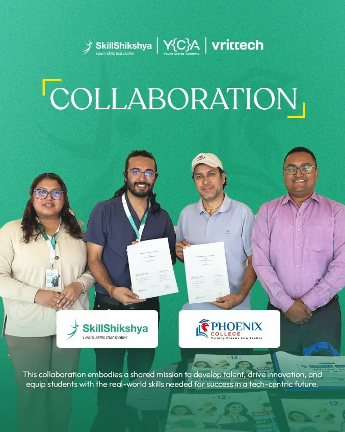 MoU signing between Skill Shikshya and Phoenix College of Management and Technology