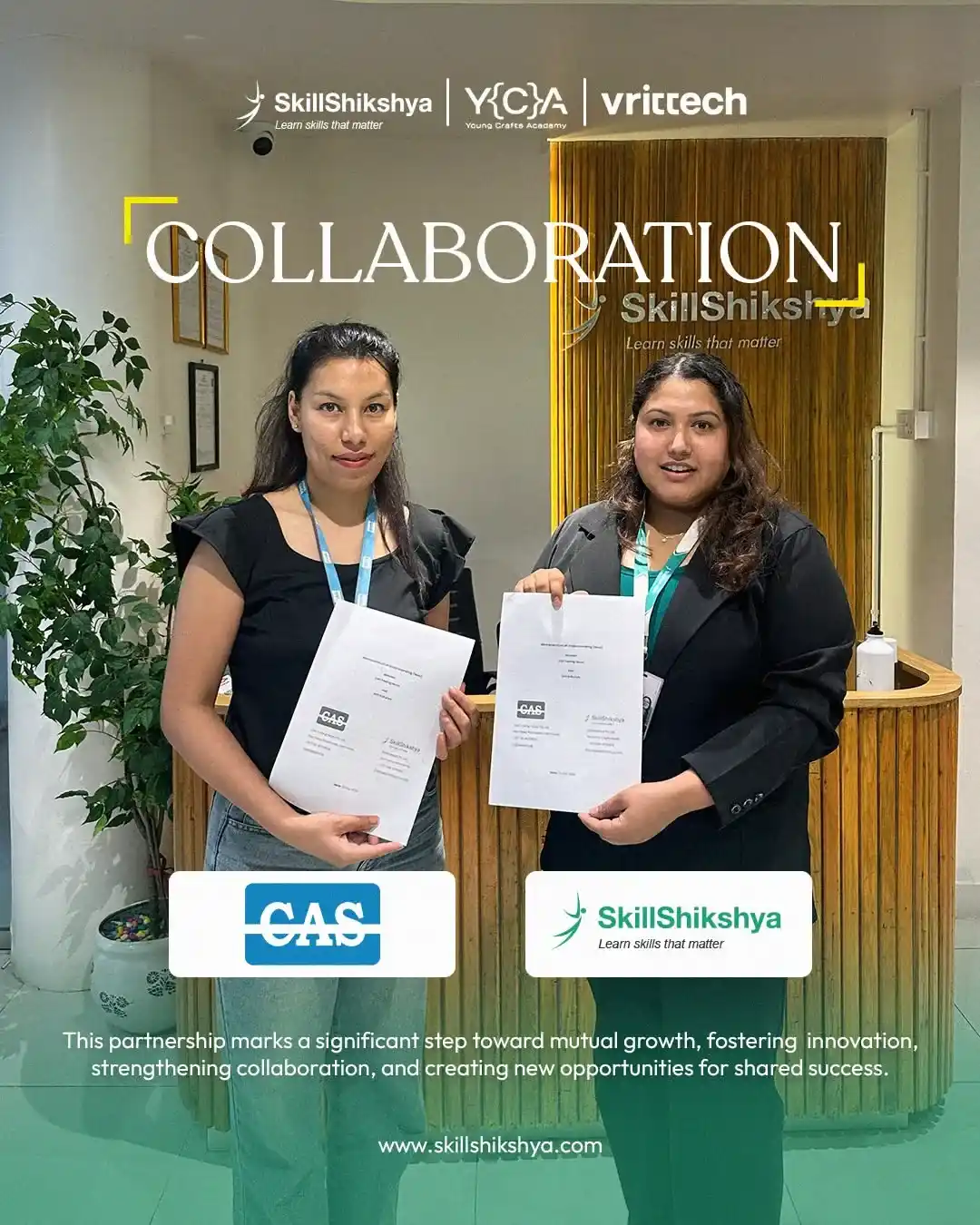 Skill Shikshya and CAS Total Solutions MoU signing partnership Nepal