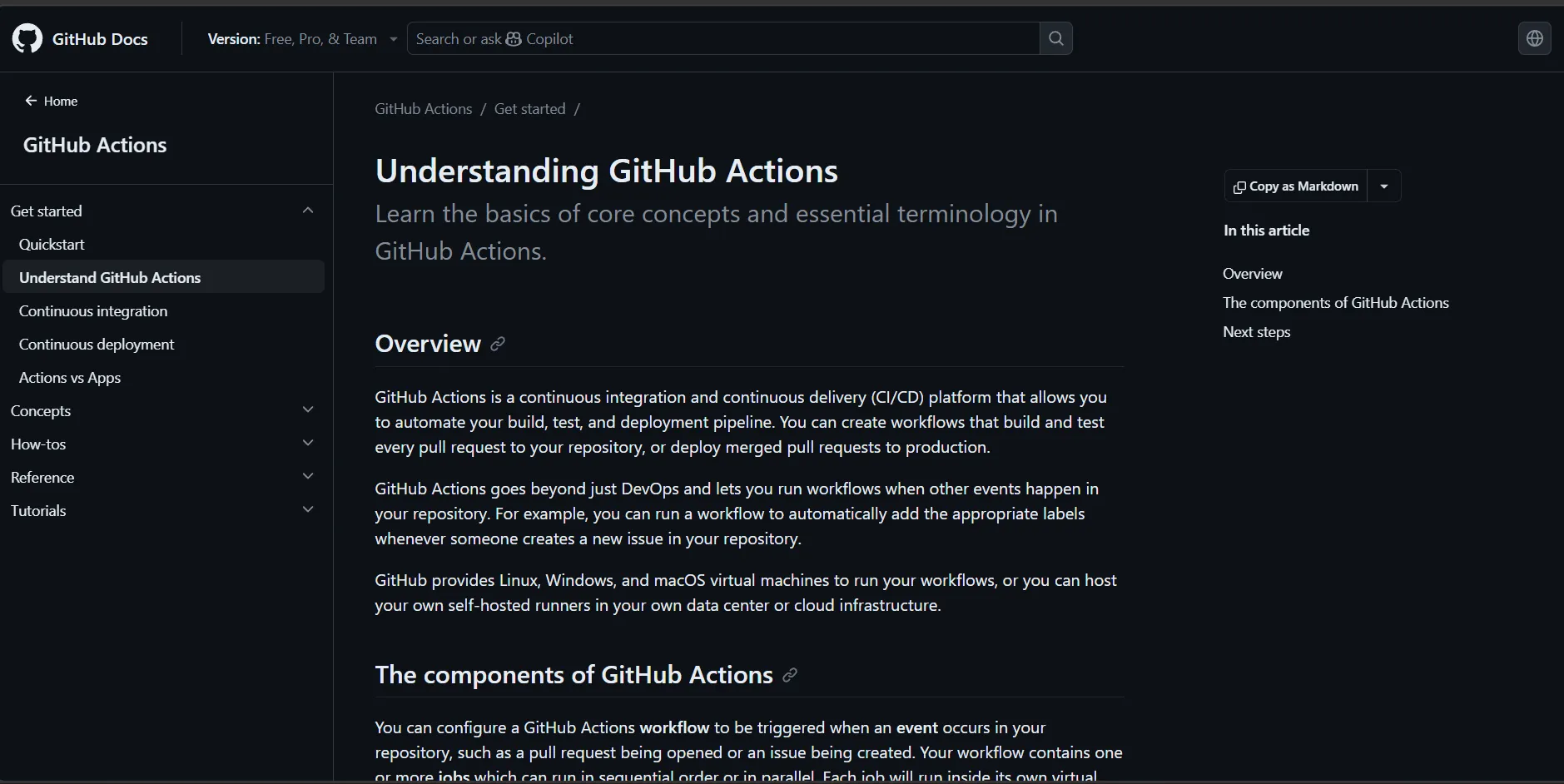 GitHub Actions workflow automating code testing, deployment, and software delivery pipelines
