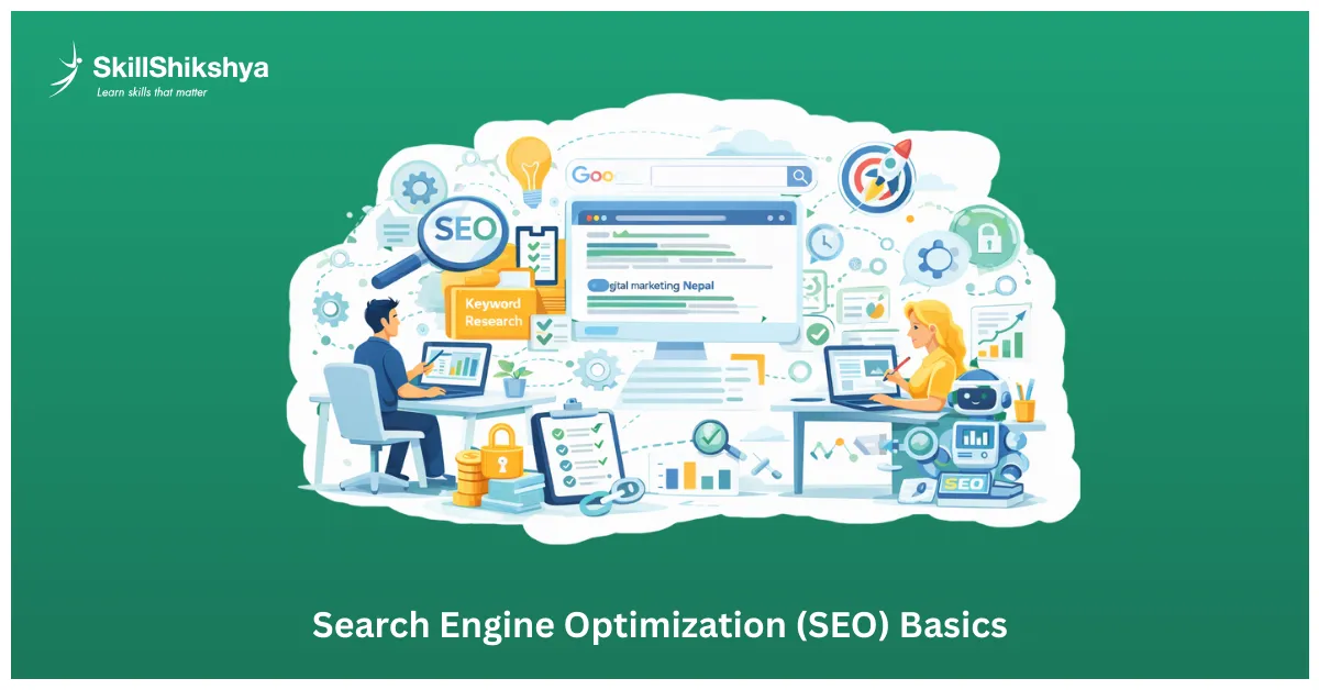 Digital marketing career roadmap featuring SEO and keyword research tools