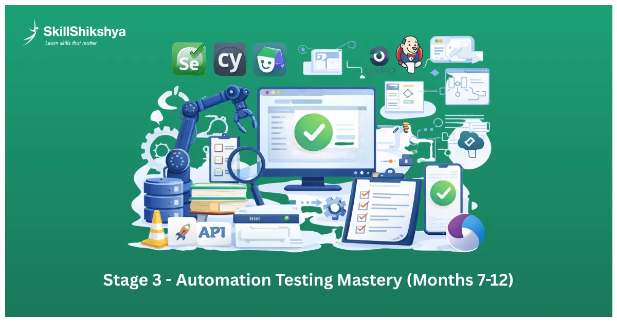 Automation QA engineer building Selenium and Cypress test framework integrated with CI/CD pipeline