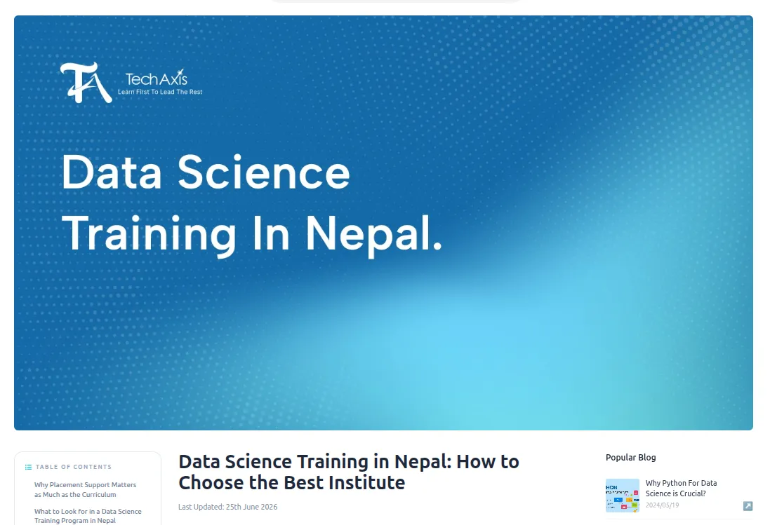  Techaxis Data Science Course is the ultimate data science course.
