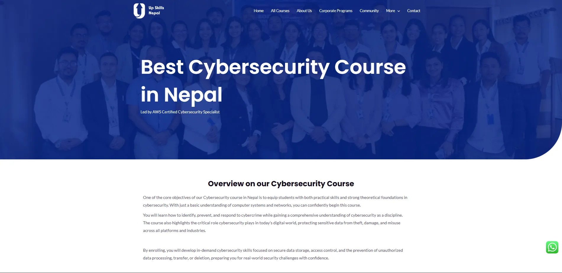 <span style="font-family: Fustat, sans-serif; display: inline !important;">Cybersecurity training program of UpSkill Nepal</span>