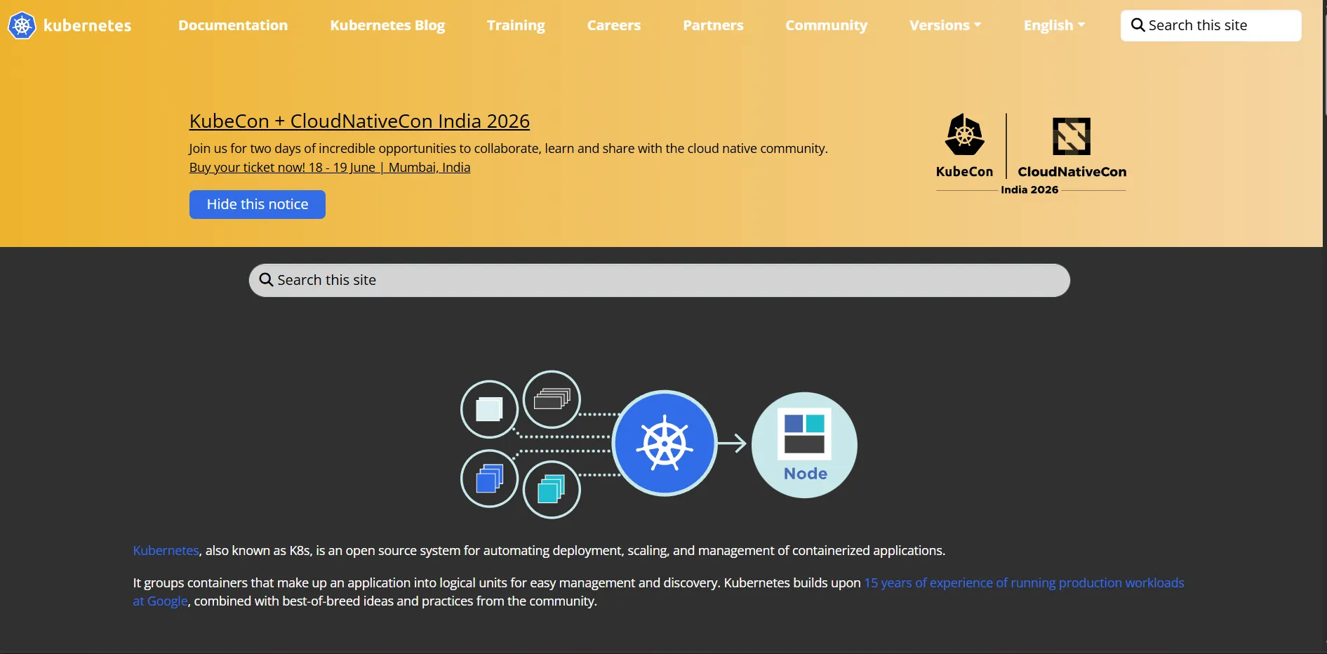Kubernetes cluster managing containerized applications with automated scaling and orchestration